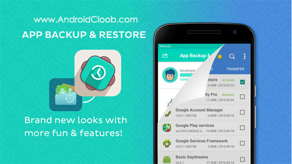 App Backup and Restore دانلود Backup & Restore v7.0.5 نرم افزار بکاپ گیری اندروید